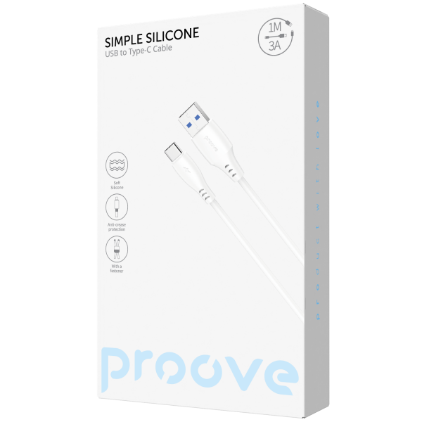Simple Silicone  USB to Type-C - Photo 1